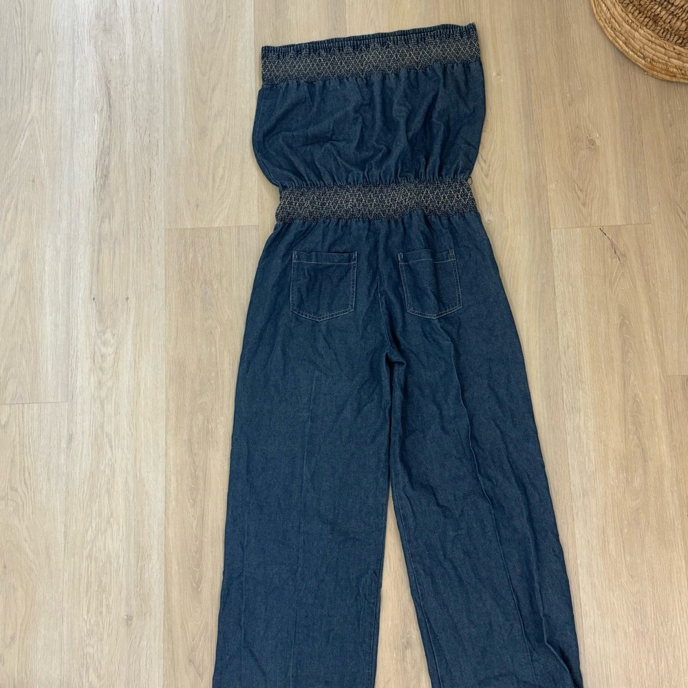Women's Denim Jumpsuit with pockets. Size M